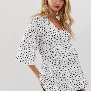 ASOS DESIGN Maternity nursing kimono wrap top
